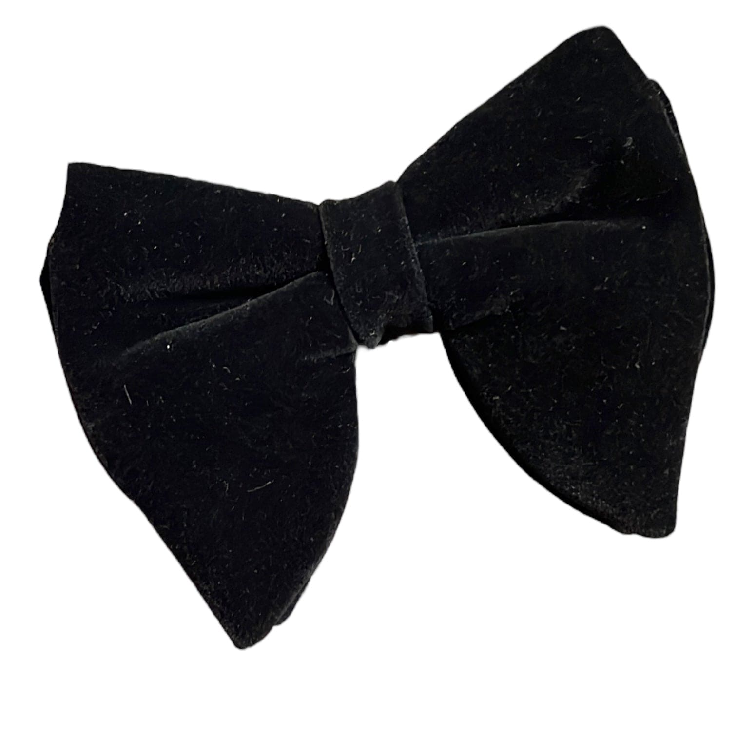Black Velvet Solid Butterfly Double Layered Bowtie