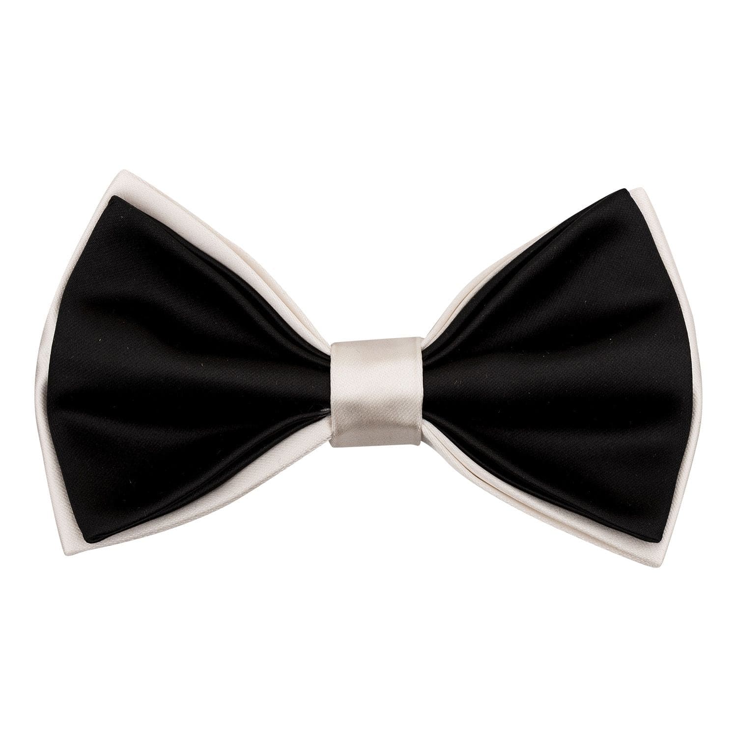 Black And White Double Layered Bowtie