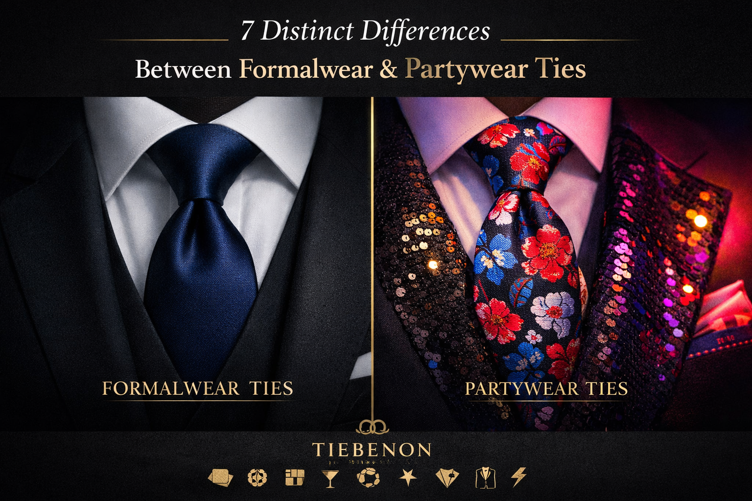 7 Distinct Differences Between Formalwear and Partywear Ties BY TIE BENON