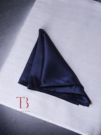 Navy Blue Solid Pocket Square