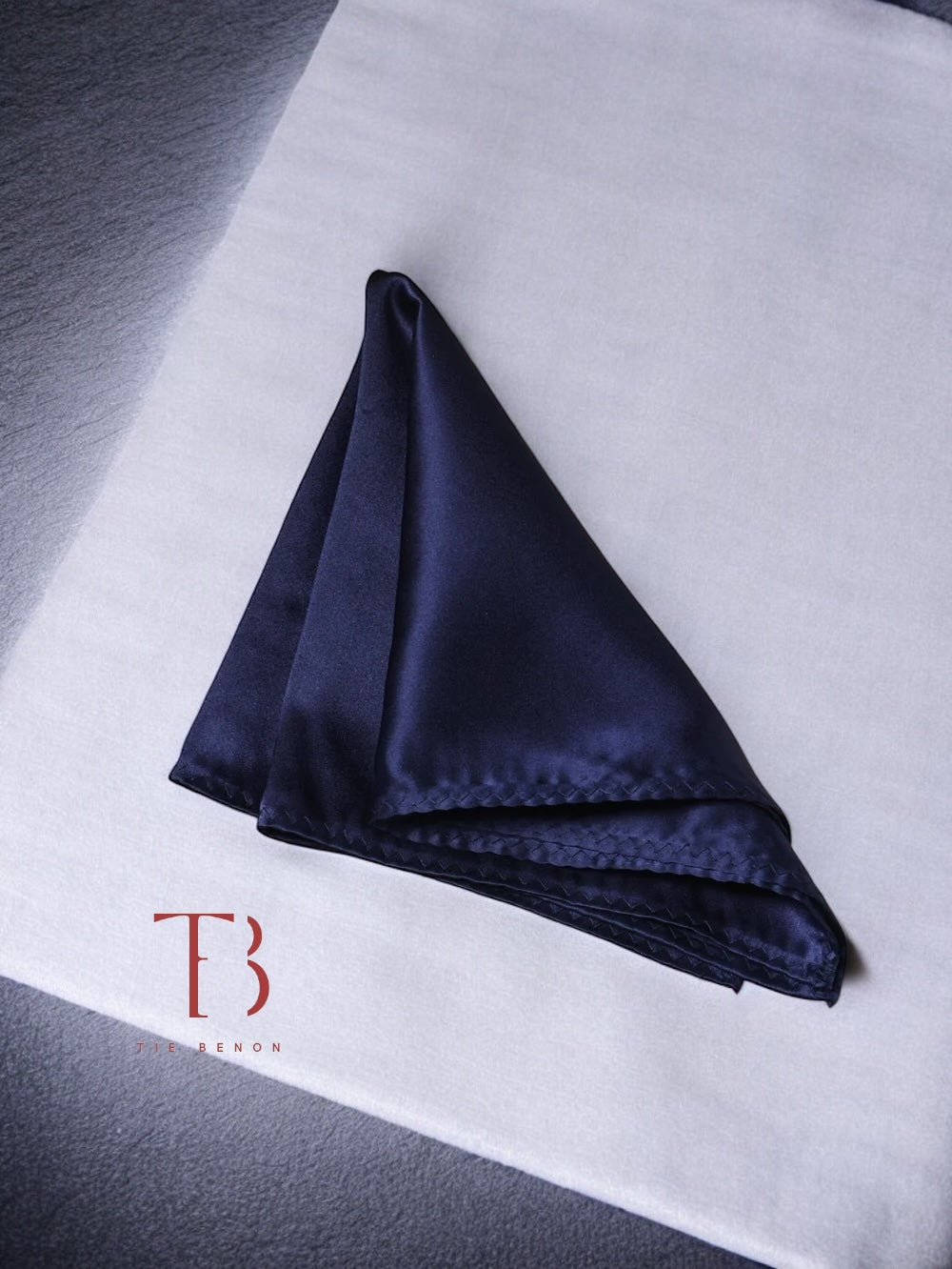 Navy Blue Solid Pocket Square