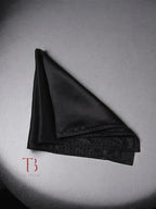 Black Solid Pocket Square