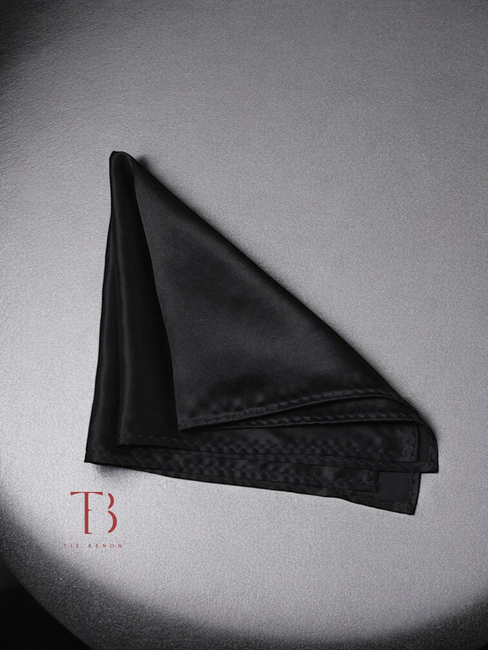 Black Solid Pocket Square