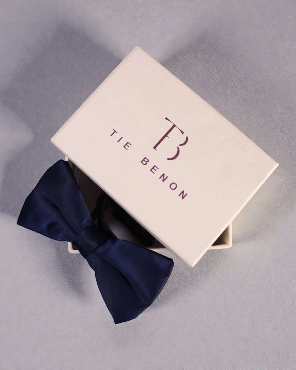 Classic Navy Blue Microsilk Bow Tie for Men