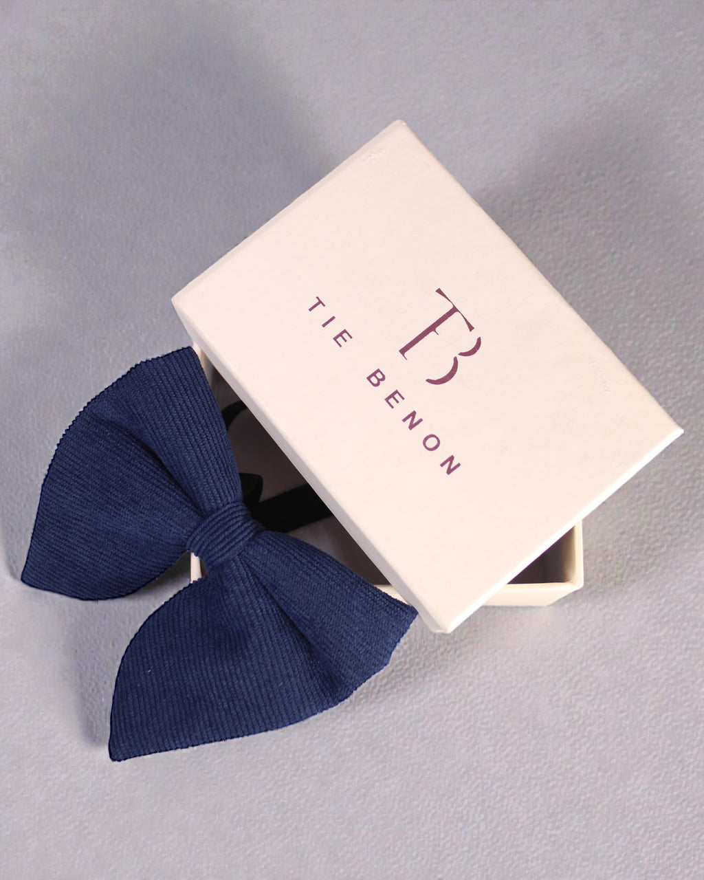 Classic Navy Blue Textured Bow Tie for Men