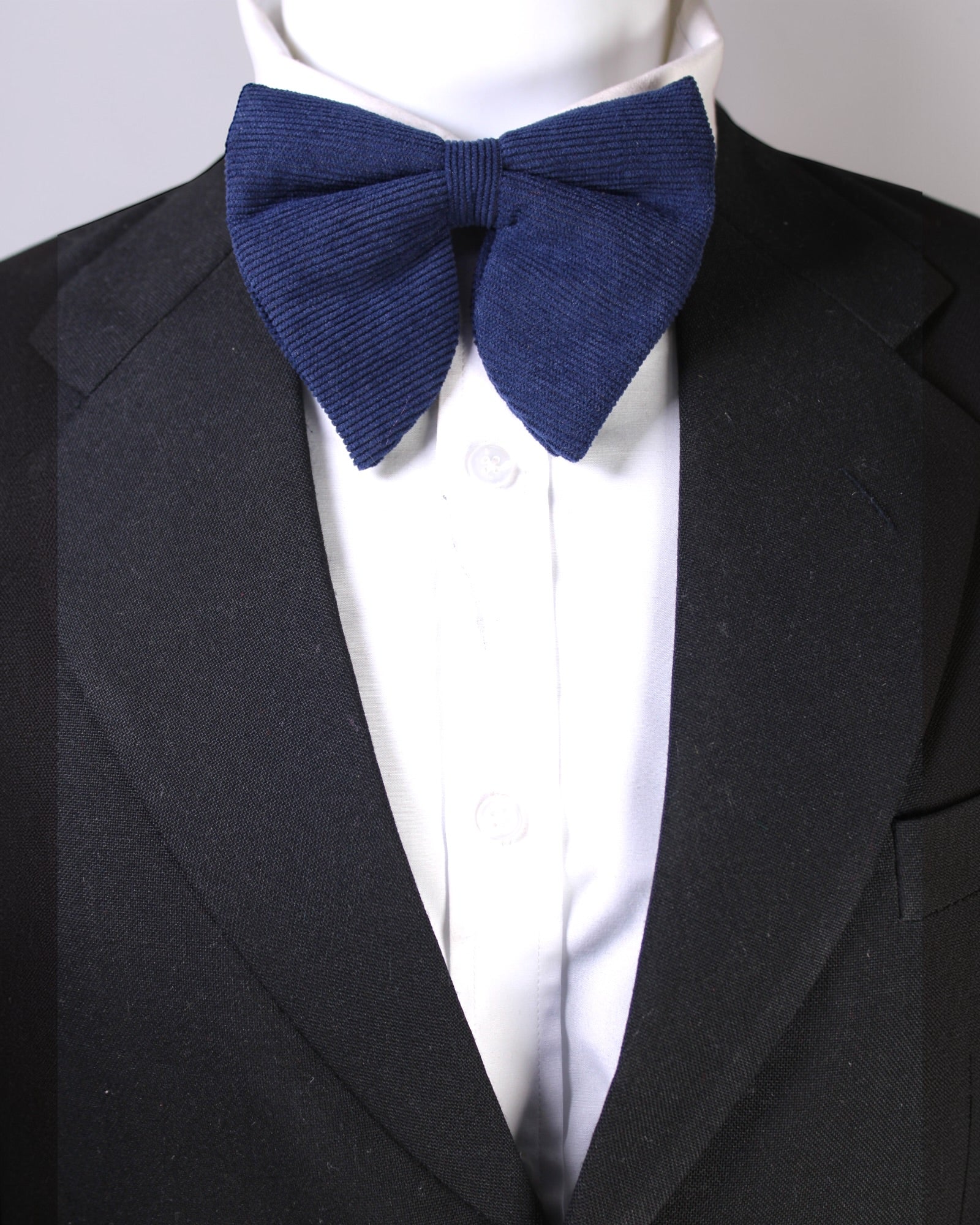 Classic Navy Blue Textured Bow Tie for Men