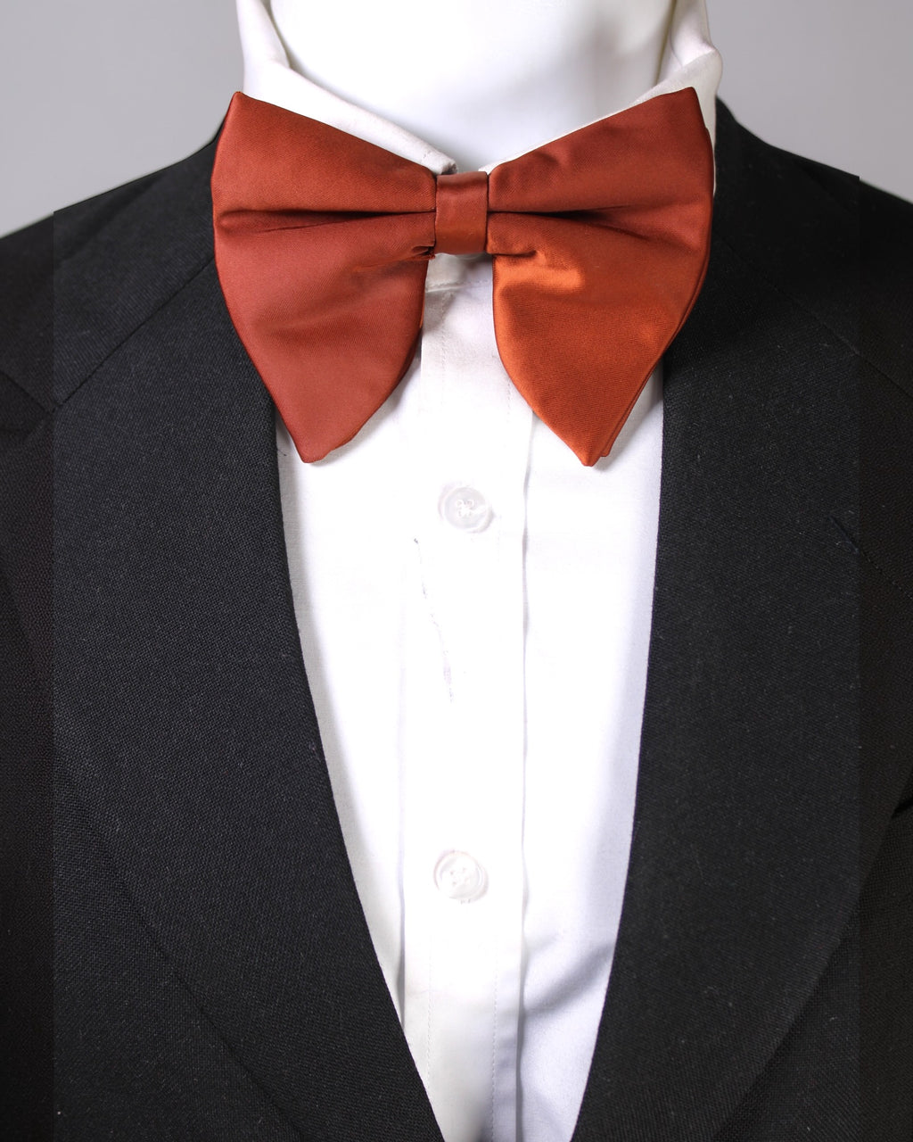 Burnt Orange Satin Bow Tie for Men