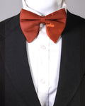 Burnt Orange Satin Bow Tie for Men