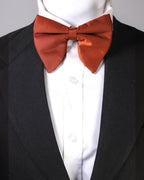 Burnt Orange Satin Bow Tie for Men