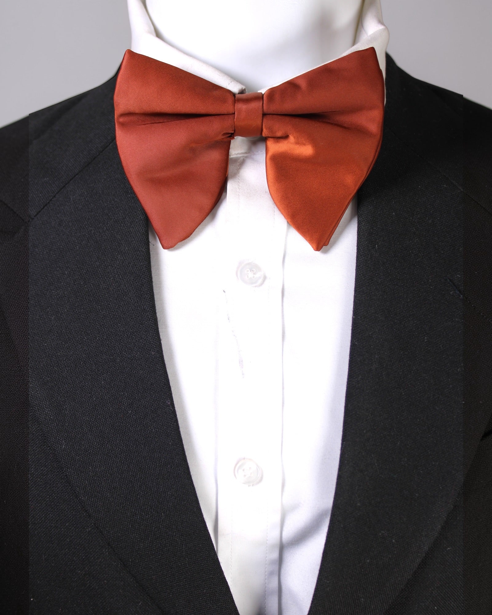 Burnt Orange Satin Bow Tie for Men