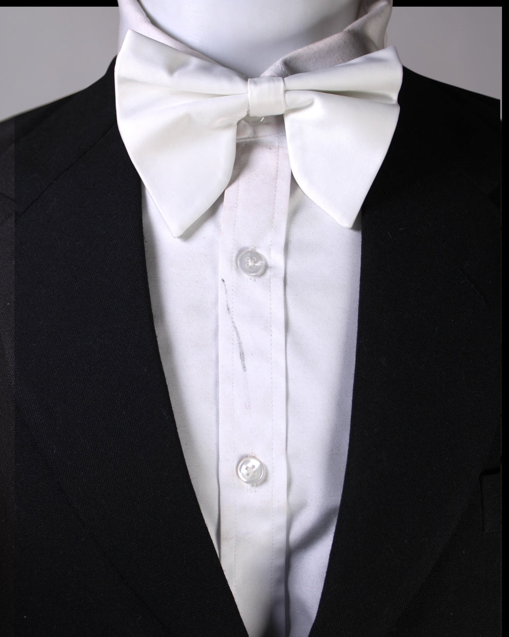 Classic White Satin Bow Tie for Men
