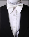 Classic White Satin Bow Tie for Men
