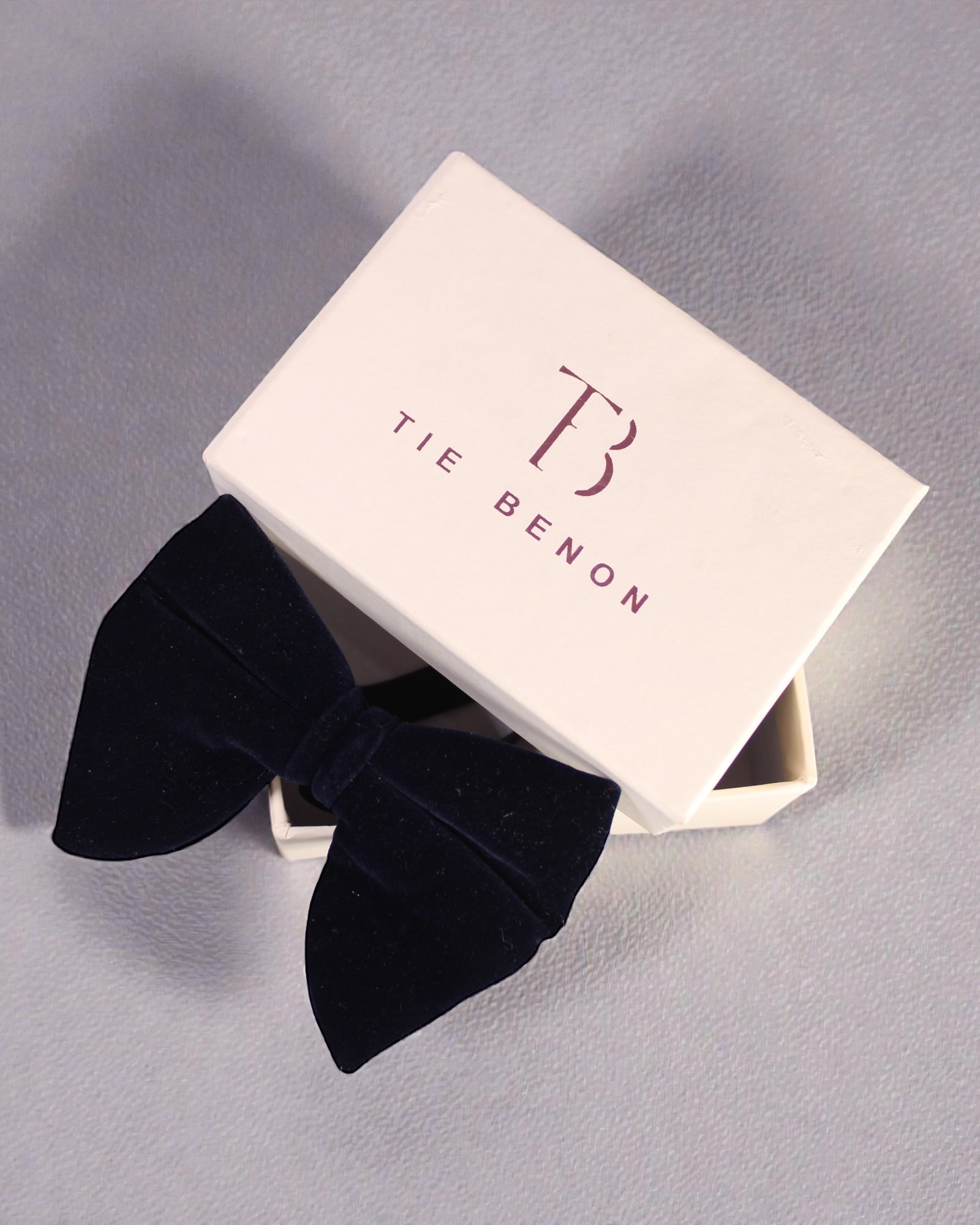 Blue Velvet Solid Butterfly Double Layered Bowtie