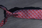 Maroon and Navy Checkered Tie – Classic Plaid Elegance