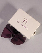 Wine Maroon Satin Bow Tie for Men