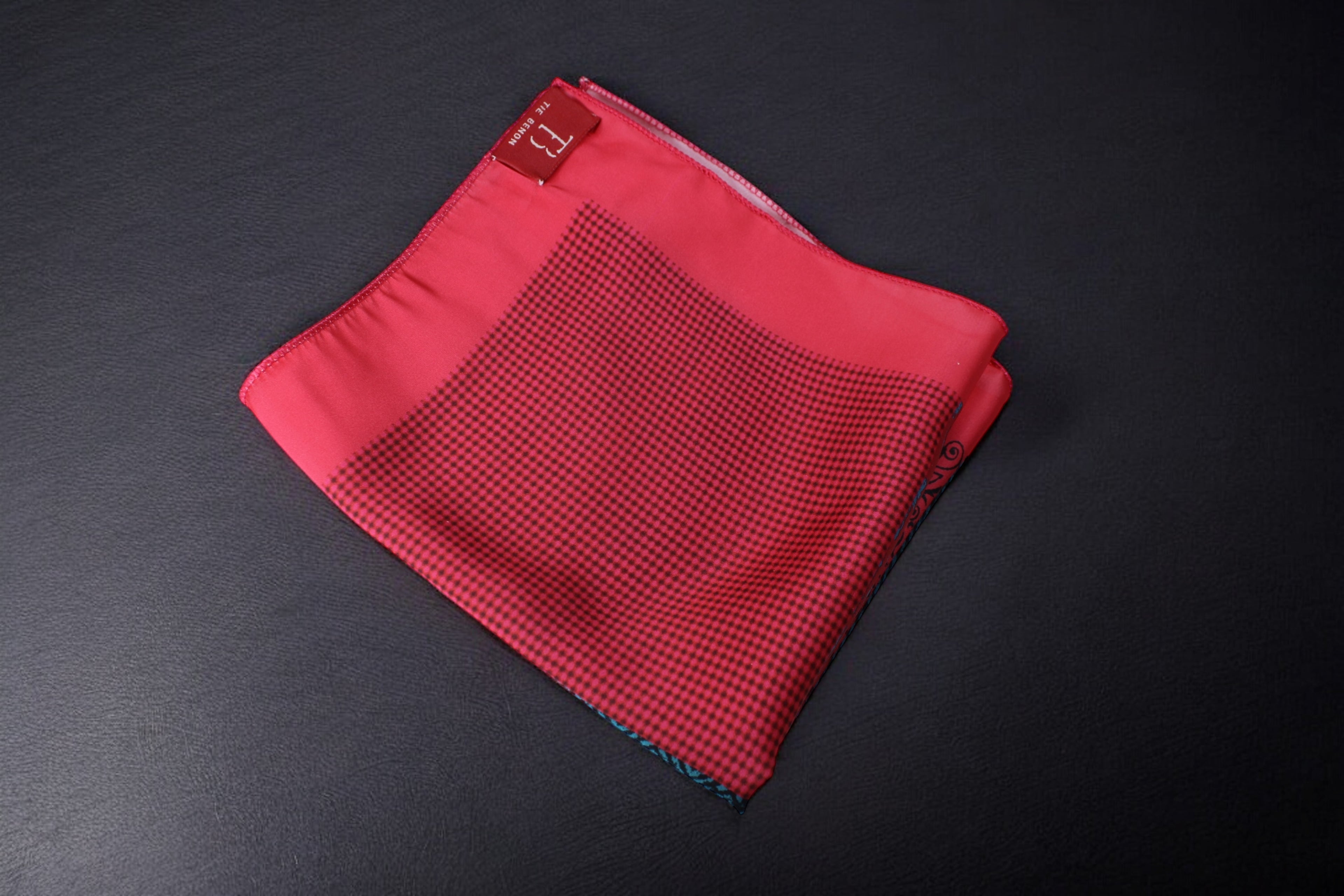Multi Pattern Print Peach Pocket Square