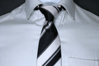 Classic Black & White Stripes Tie