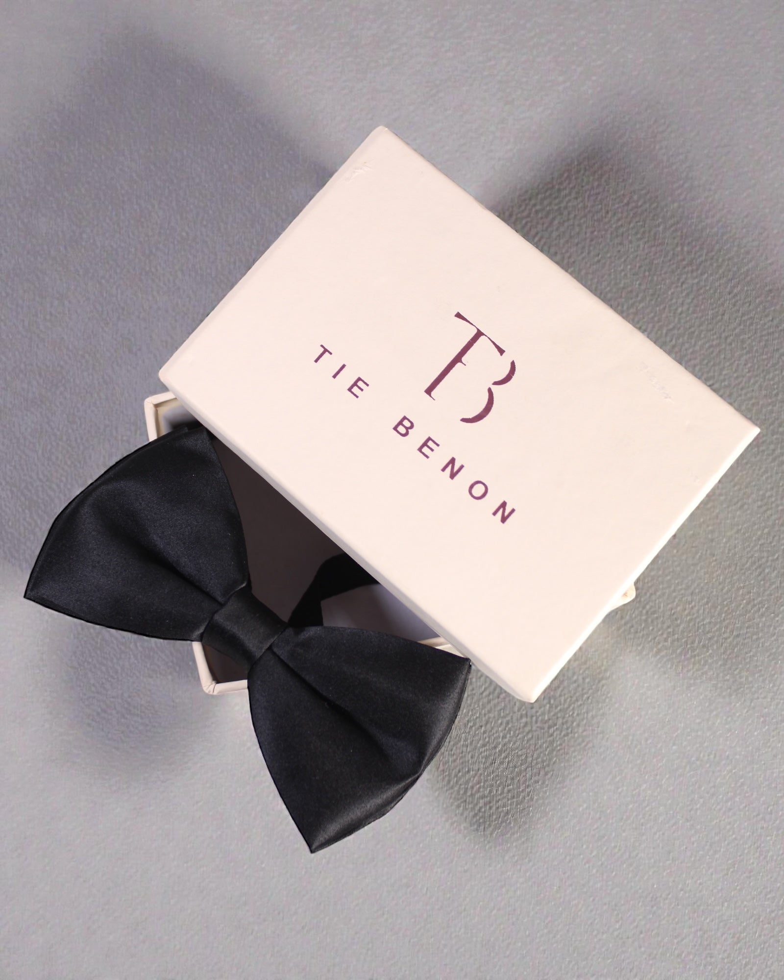 Black Solid Double Layered Bowtie