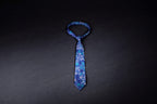 Multicolor Blue Floral Tie with Pocket Square
