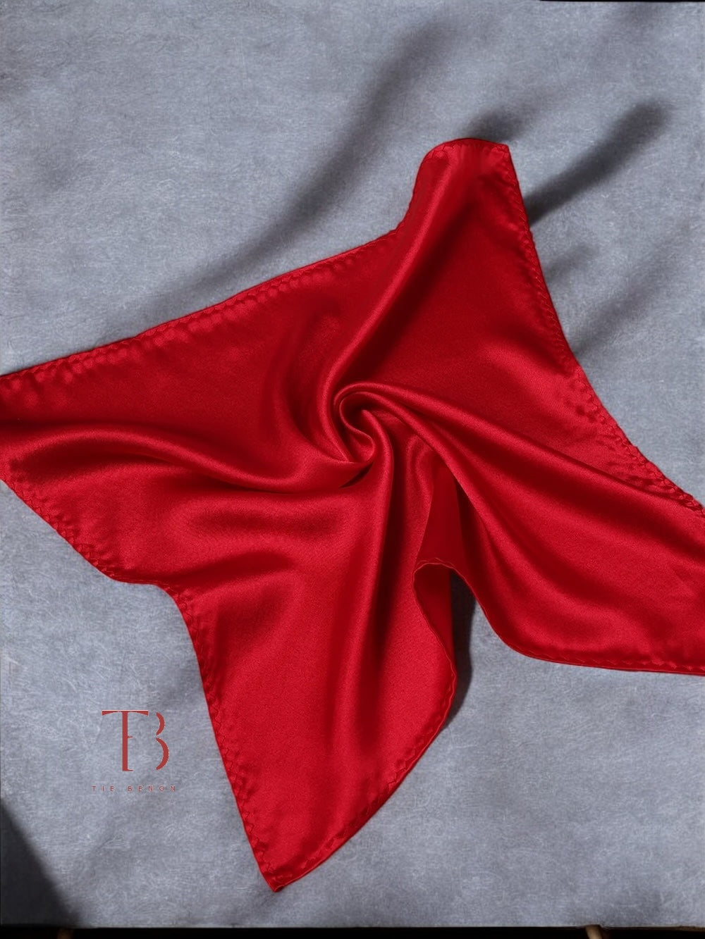 Red Solid Pocket Square