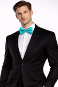 Sea Green Solid Double Layered Bowtie