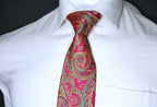 Luxurious Maroon & Gold Paisley Tie