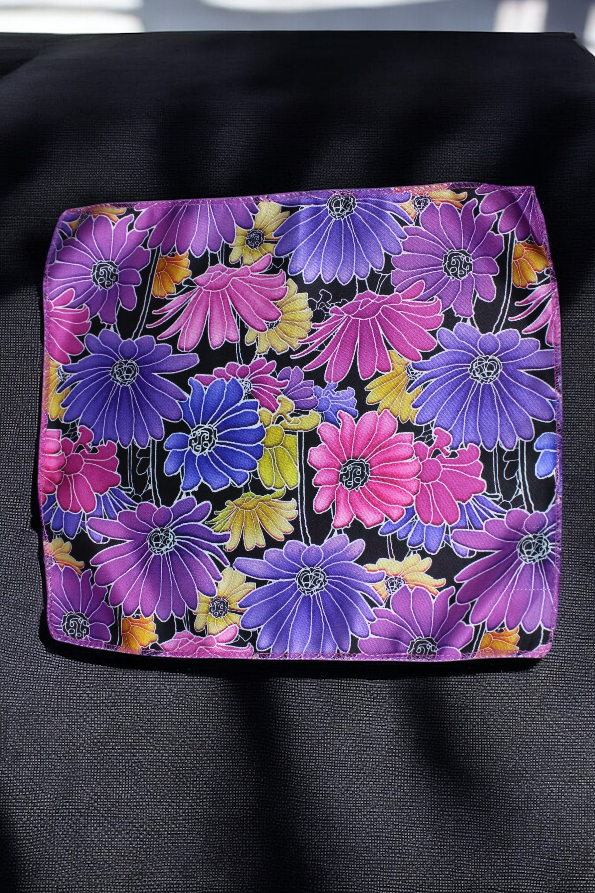 Floral Elegance Multicolor Tie with Pocket Square