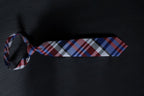 Classic Checkered Red,Blue & Gray Plaid Tie