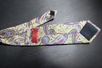 Yellow Paisley Tie - Elegant Vintage Swirl Design