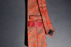 Bold Orange & Gold Paisley Tie