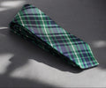 Green & Navy Plaid Tie - Classic Tartan Style