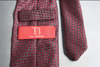 Deep Maroon & Black Geometric Tie