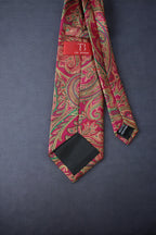 Luxurious Maroon & Gold Paisley Tie