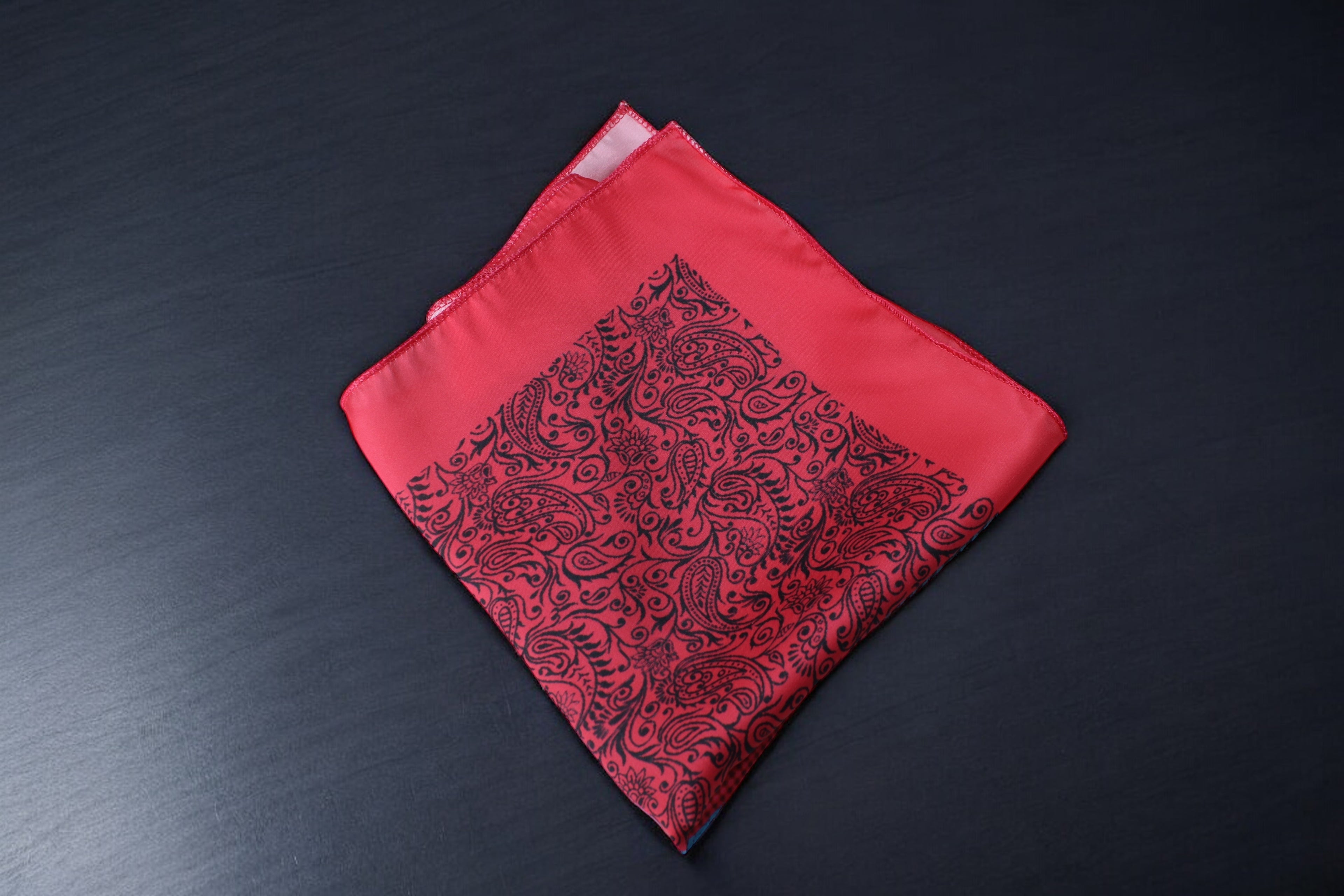 Multi Pattern Print Peach Pocket Square