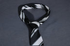 Classic Black & White Stripes Tie