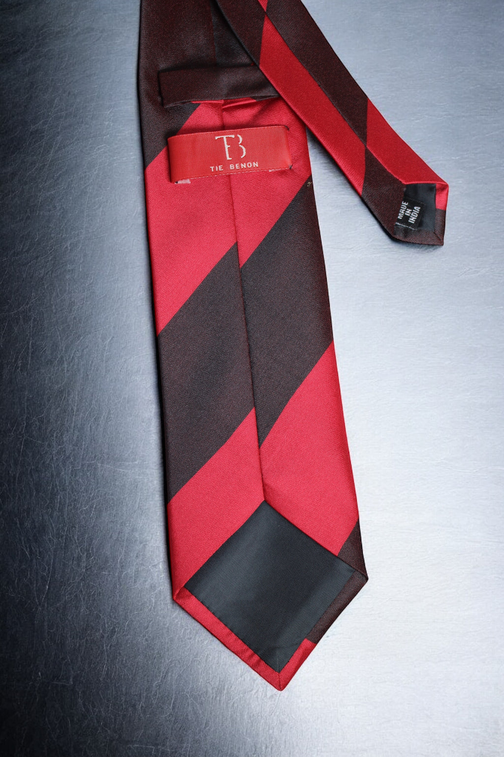 Red Maroon Classic Stripes Tie