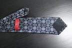 Elegant Black & Silver Patterned Tie