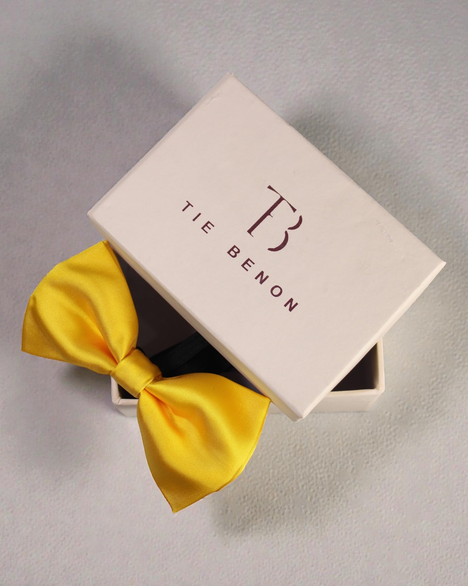 Golden Yellow Solid Double Layered Bowtie