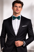 Dark Green Solid Double Layered Bowtie