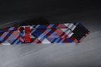 Classic Checkered Red,Blue & Gray Plaid Tie