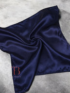 Navy Blue Solid Pocket Square