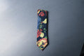 Multicolor  Black Red Floral Tie with Pocket Square