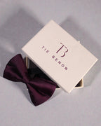 Burgundy Solid Double Layered Bowtie