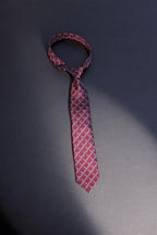 Maroon and Navy Checkered Tie – Classic Plaid Elegance