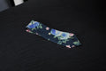 Multicolor Floral Black Tie with Pocket Square