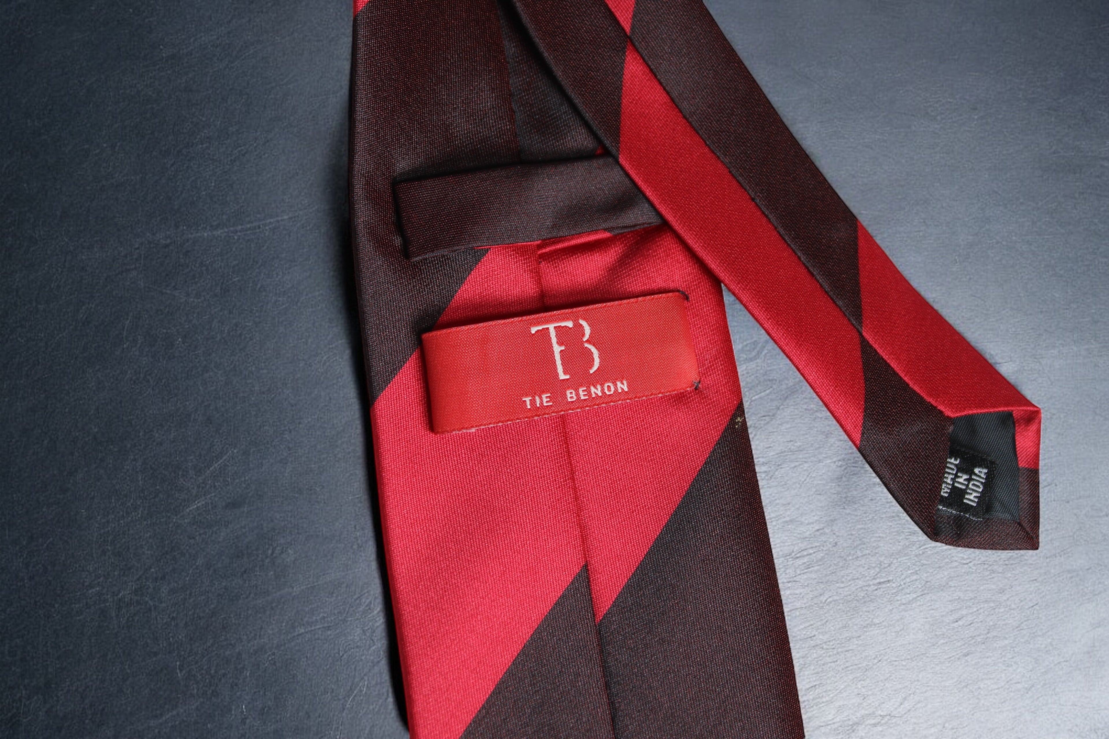 Red Maroon Classic Stripes Tie