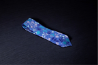 Multicolor Blue Floral Tie with Pocket Square