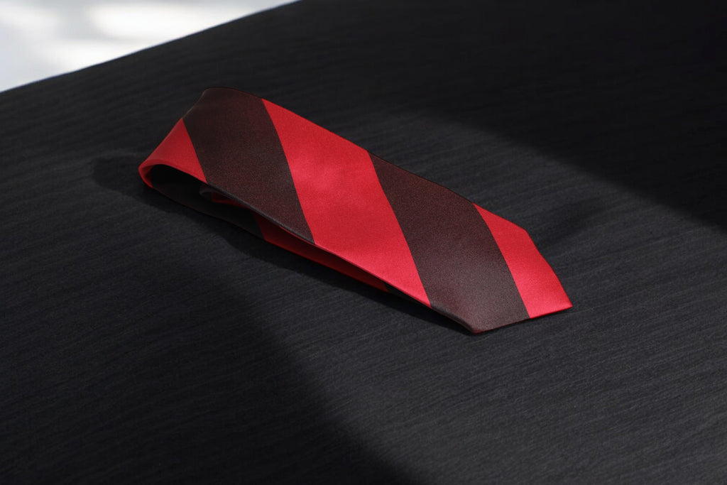 Red Maroon Classic Stripes Tie