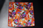 Vibrant Artistic Multicolor Tie with Pocket Square