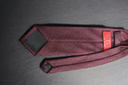 Deep Maroon & Black Geometric Tie